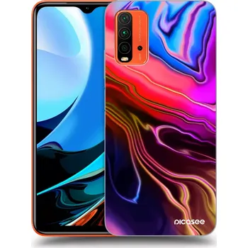 Pouzdro na mobilní telefon Picasee silikonový průhledný obal pro Xiaomi Redmi 9T - Electric