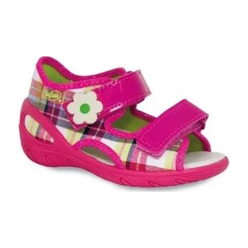 Dívčí sandály 065X088 28 - SUNNY - sandálky Befado, růžové káro 065X088_28
