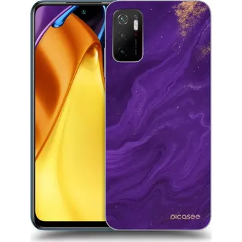 Pouzdro na mobilní telefon Picasee silikonový průhledný obal pro Xiaomi Poco M3 Pro 5G - Fialová