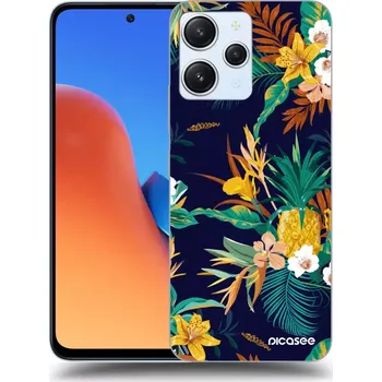 Pouzdro na mobilní telefon Picasee silikonový černý obal pro Xiaomi Redmi 12 5G - Pineapple Color