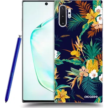 Pouzdro na mobilní telefon Picasee silikonový průhledný obal pro Samsung Galaxy Note 10+ N975F - Pineapple Color