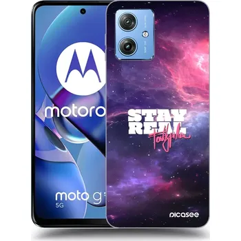 Pouzdro na mobilní telefon Picasee silikonový průhledný obal pro Motorola Moto G54 5G - Stay Real