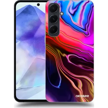 Pouzdro na mobilní telefon Picasee silikonový průhledný obal pro Samsung Galaxy A55 5G A556B - Electric