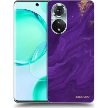 Pouzdro na mobilní telefon Picasee silikonový průhledný obal pro Honor 50 5G - Fialová