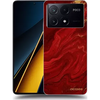Pouzdro na mobilní telefon Picasee silikonový průhledný obal pro Xiaomi Poco X6 Pro - Červená