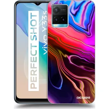 Pouzdro na mobilní telefon Picasee silikonový průhledný obal pro Vivo Y33s - Electric