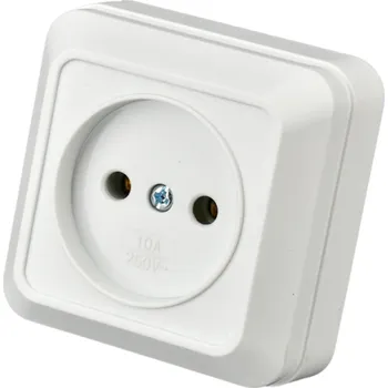 vypínač a zásuvka Adaptér EU venkovní elektrická zásuvka bez uzemnění 220V 16A Nehořlavý plast AC zástrčka Rezidenční Univerzální použití Zásuvka