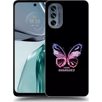 Pouzdro na mobilní telefon Picasee silikonový černý obal pro Motorola Moto G62 - Diamanty Purple