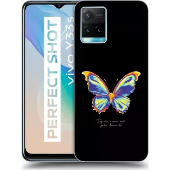 Pouzdro na mobilní telefon Picasee silikonový průhledný obal pro Vivo Y33s - Diamanty Black