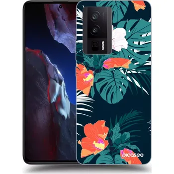 Pouzdro na mobilní telefon Picasee silikonový průhledný obal pro Xiaomi Poco F5 Pro 5G - Monstera Color