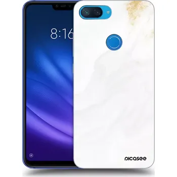 Pouzdro na mobilní telefon Picasee silikonový průhledný obal pro Xiaomi Mi 8 Lite - Bílá