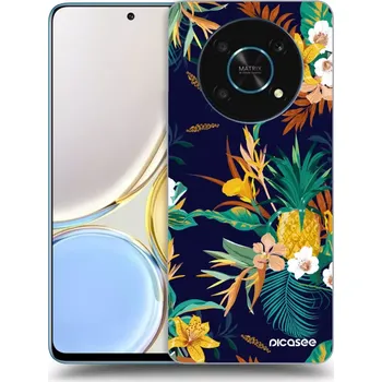Pouzdro na mobilní telefon Picasee silikonový černý obal pro Honor Magic4 Lite 5G - Pineapple Color
