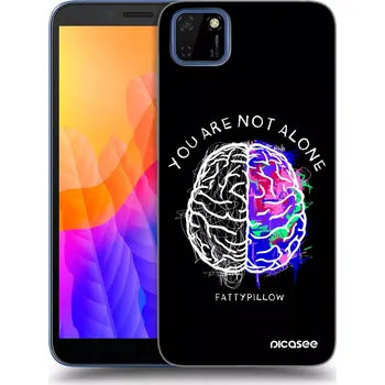 Pouzdro na mobilní telefon Picasee silikonový černý obal pro Huawei Y5P - Brain - White