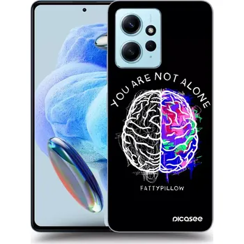 Pouzdro na mobilní telefon Picasee silikonový průhledný obal pro Xiaomi Redmi Note 12 4G - Brain - White