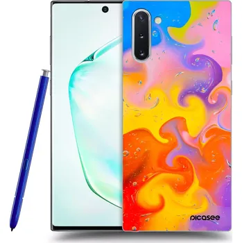 Pouzdro na mobilní telefon Picasee silikonový černý obal pro Samsung Galaxy Note 10 N970F - Bubbles