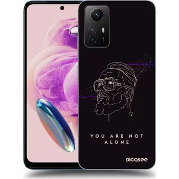 Pouzdro na mobilní telefon Picasee silikonový černý obal pro Xiaomi Redmi Note 12S - You are not alone