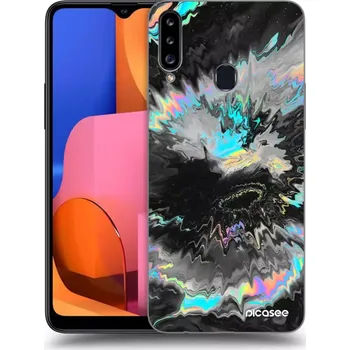 Pouzdro na mobilní telefon Picasee silikonový průhledný obal pro Samsung Galaxy A20s - Magnetic
