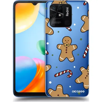 Pouzdro na mobilní telefon Picasee silikonový průhledný obal pro Xiaomi Redmi 10C - Gingerbread