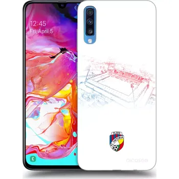 Pouzdro na mobilní telefon Picasee silikonový průhledný obal pro Samsung Galaxy A70 A705F - FC Viktoria Plzeň C