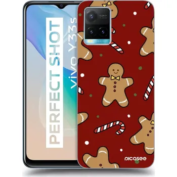 Pouzdro na mobilní telefon Picasee silikonový průhledný obal pro Vivo Y33s - Gingerbread 2