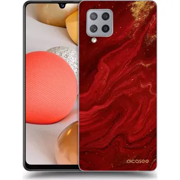 Pouzdro na mobilní telefon Picasee silikonový průhledný obal pro Samsung Galaxy A42 A426B - Červená