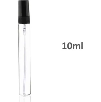 Plnitelný mini flakon | kosmetická lahvička - Průhledná černá - 10 ml
