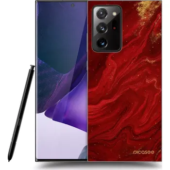 Pouzdro na mobilní telefon Picasee silikonový průhledný obal pro Samsung Galaxy Note 20 Ultra - Červená