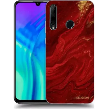 Pouzdro na mobilní telefon Picasee silikonový průhledný obal pro Honor 20 Lite - Červená