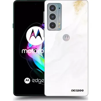 Pouzdro na mobilní telefon Picasee silikonový průhledný obal pro Motorola Edge 20 - Bílá