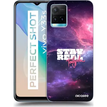 Pouzdro na mobilní telefon Picasee silikonový černý obal pro Vivo Y33s - Stay Real