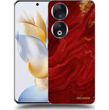 Pouzdro na mobilní telefon Picasee silikonový průhledný obal pro Honor 90 5G - Červená