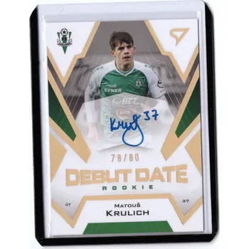 Sběratelská karetní hra 2023/24 SportZoo Fortuna Liga MATOUŠ KRULICH Debut Date Rookie Auto Podpis Limit 80