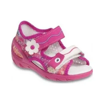 Dívčí bačkory 065X092 26 - SUNNY - sandálky Befado, růžová síť 065X092_27