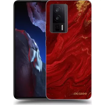 Pouzdro na mobilní telefon Picasee silikonový průhledný obal pro Xiaomi Poco F5 Pro 5G - Červená
