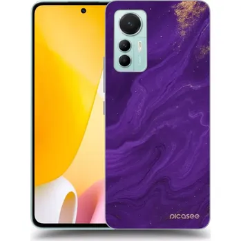 Pouzdro na mobilní telefon Picasee silikonový průhledný obal pro Xiaomi 12 Lite - Fialová