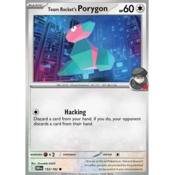 Sběratelská karetní hra Pokémon DRI 153/182 Team Rocket's Porygon - Destined Rivals Stav: Near Mint, Verze: NORMAL