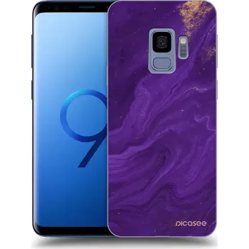 Pouzdro na mobilní telefon Picasee silikonový průhledný obal pro Samsung Galaxy S9 G960F - Fialová