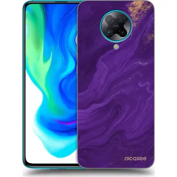 Pouzdro na mobilní telefon Picasee silikonový průhledný obal pro Xiaomi Poco F2 Pro - Fialová