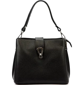 Kabelka Kožená kufříková kabelka Luka 24-069 černá