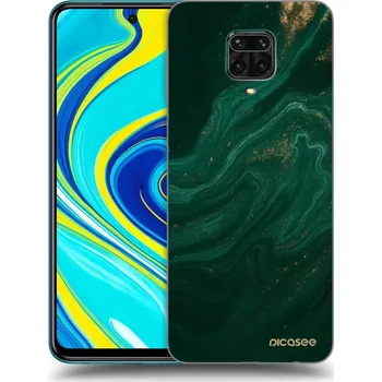 Pouzdro na mobilní telefon Picasee silikonový průhledný obal pro Xiaomi Redmi Note 9S - Green