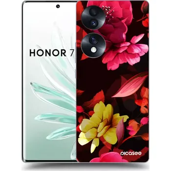 Pouzdro na mobilní telefon Picasee silikonový průhledný obal pro Honor 70 - Dark Peonny