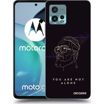 Pouzdro na mobilní telefon Picasee silikonový černý obal pro Motorola Moto G72 - You are not alone