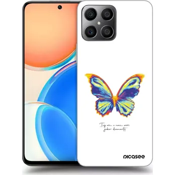 Pouzdro na mobilní telefon Picasee silikonový průhledný obal pro Honor X8 4G - Diamanty White