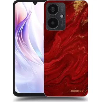 Pouzdro na mobilní telefon Picasee silikonový průhledný obal pro Xiaomi Redmi 13C 5G - Červená