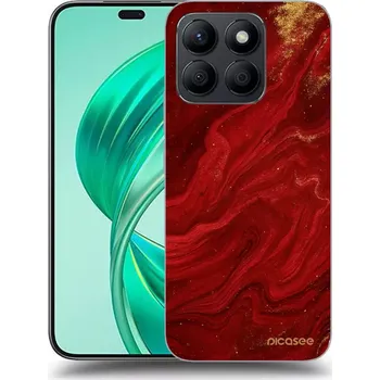 Pouzdro na mobilní telefon Picasee silikonový průhledný obal pro Honor X8c - Červená