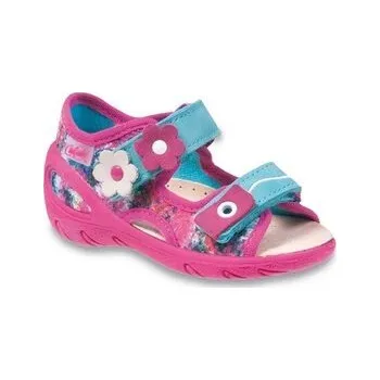 Dívčí bačkory 065X109 28 - SUNNY - sandálky Befado, růžová síť 065X109_30
