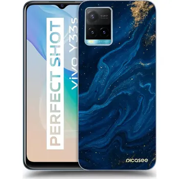 Pouzdro na mobilní telefon Picasee silikonový průhledný obal pro Vivo Y33s - Blue