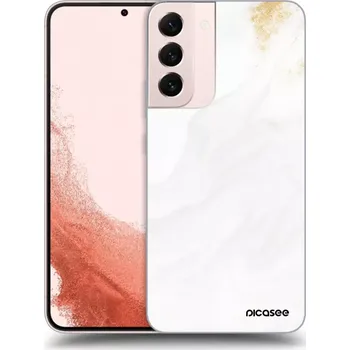 Pouzdro na mobilní telefon Picasee silikonový průhledný obal pro Samsung Galaxy S22+ 5G - Bílá