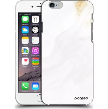 Pouzdro na mobilní telefon Picasee silikonový průhledný obal pro Apple iPhone 6/6S - Bílá