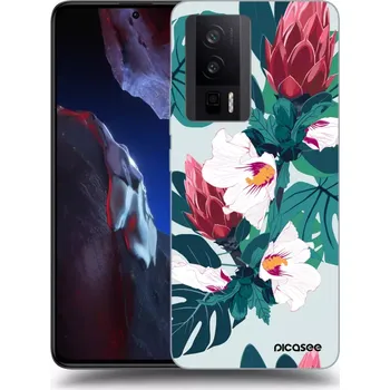 Pouzdro na mobilní telefon Picasee silikonový průhledný obal pro Xiaomi Poco F5 Pro 5G - Rhododendron